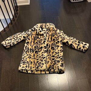 Beautiful Animal Print Faux Fur Coat